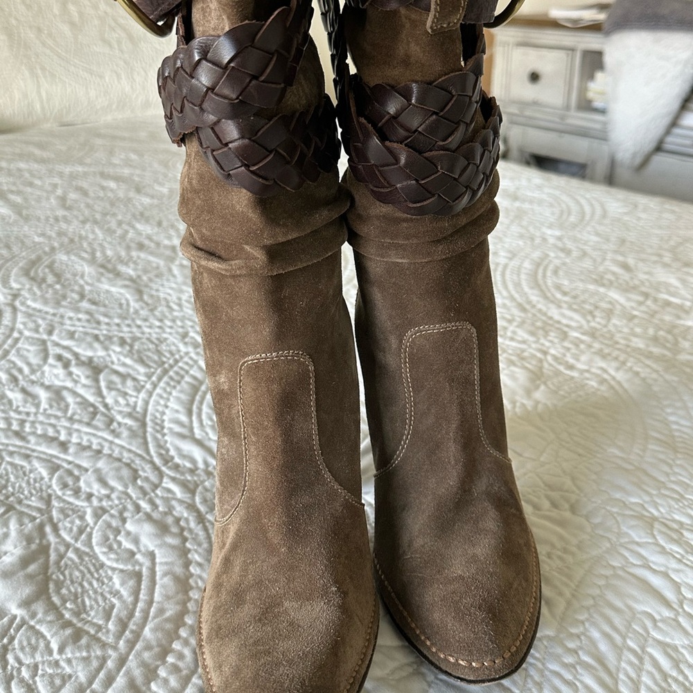 Coach Suede Heeled Boots - Picture 5 of 16